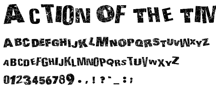 Action of the Time UPPER CASE font